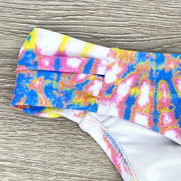 NWT - Jessica Simpson Tie Dye Stretch Lined Hipster Swimsuit Bottom - Sz Medium - Picture 4 of 13